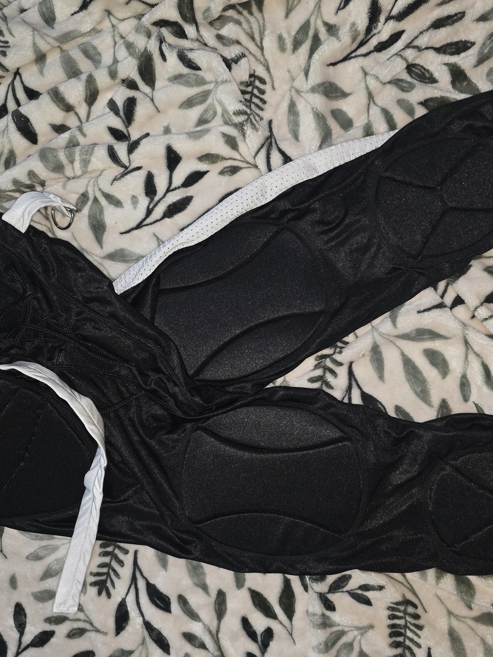 Black and White Sporty Women's Bodysuit - Picture 2 of 4